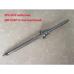 SFU1610 шариковый винт = 1200 1500 мм проката ШВП с одним Ballnut для частей с ЧПУ BK/BF12 Стандартный конец обработанные