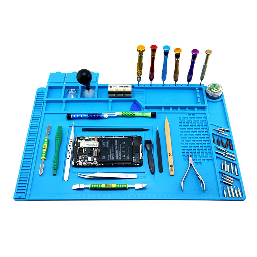 

Heat-resistant Soldering Mat Insulation Silicone Soldering Pad Maintenance Platform For Mobile Phone LCD Screen Refurbish Tool