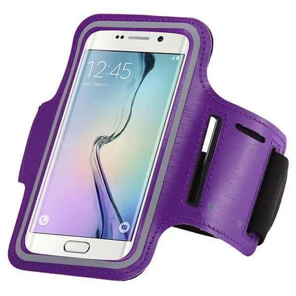 Спортивные для бега браслет контейнер, сумка для чехол для телефона на руку для samsung Galaxy A30 A40 A40s A50 A20 A20E A10 A60 A70 A80 A90 - Цвет: Purple