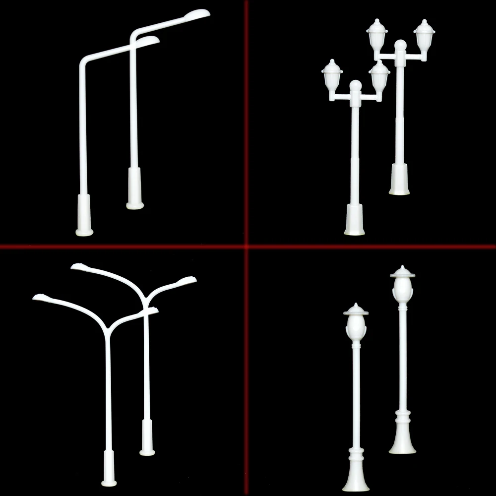 

1/300 400PCS/LOT 4types architectural scale ABS plastic miniature unilluminated scale light lamp post