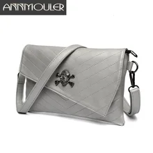 Annmouler, модная женская сумка на плечо из искусственной кожи, сумка через плечо, клатч, сумка в стиле панк, сумочка, вечерняя сумка, маленькая сумка с черепом
