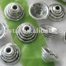 300 шт, тибетский серебристый цвет, винтовые колпачки для бисера 10 мм A1804