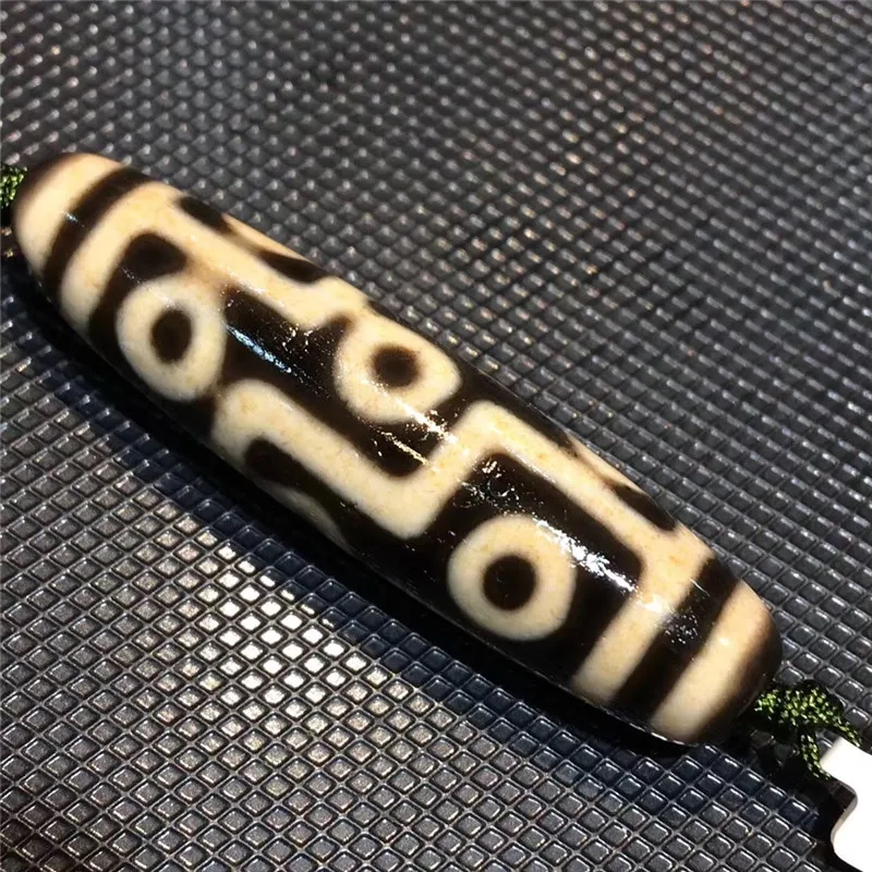 

190425-1 Cinnabar Ji 9 Eyes Beads Natural Agate Material Amulet Collectible High Qaulity Free Shipping