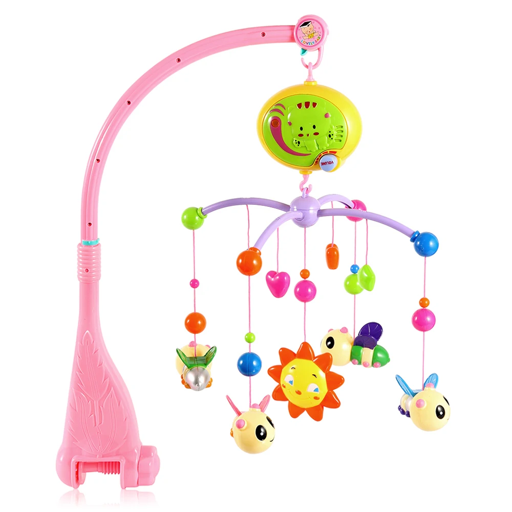 Brinquedo do Bebê Cama Sino Musical Móvel Berço Dreamful Anel Pendurado Girar Chocalho Pai Controle Remoto Brinquedo Educativo 16 Cheap Móbiles e chocalhos para bebês