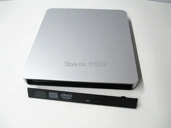 

new style USB 3.0 super slim SATA 12.7mm blu-ray DVD CD Drive USB external case Enclosure silver