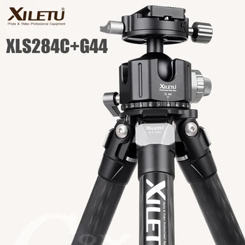 

XILETU XLS284C+G44 Carbon Fiber Tripod Professional Photography Camera Tripod Stand Double Panorama Ball Head for DSLR Tripode