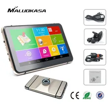 MALUOKASA Sistema de Navegación GPS Portátil Coche con Android Auto Tracker GPS Navigator DVR Cámara Grabadora De Voz para el Posicionamiento