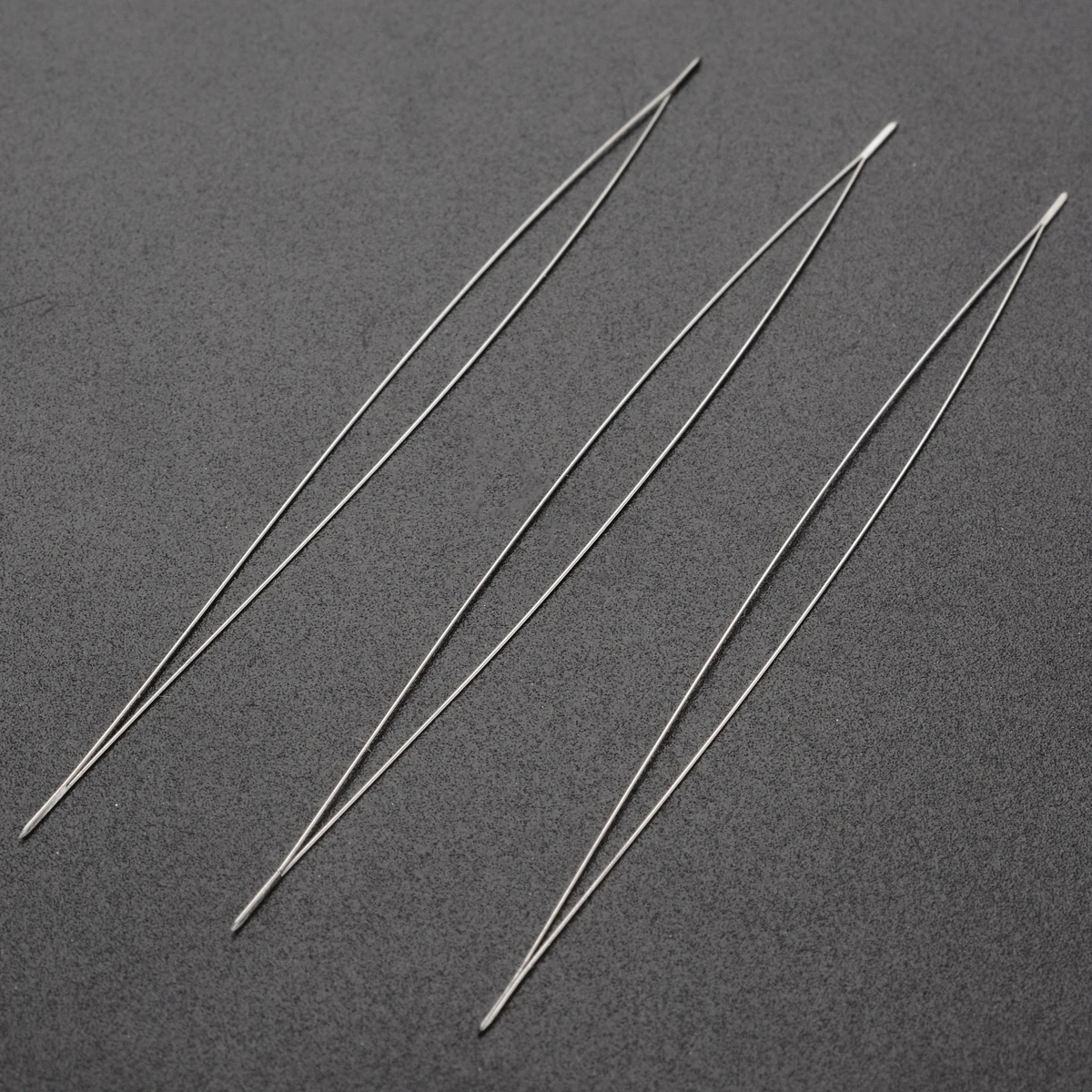 6pcs 55/75mm Big Eye Beading Needles Stainless Steel Needle Durable Beading Tools Kit for Jewellery Making