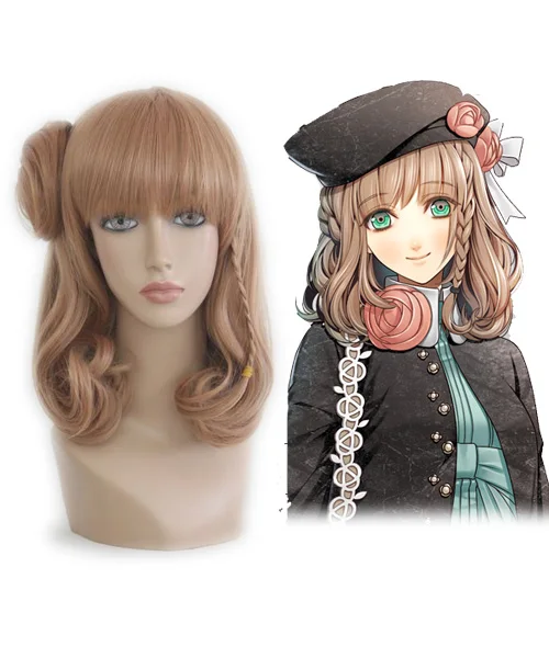 Online Shop Cheap Cute Girls 40cm Short Curly Pigtail Blonde Wig