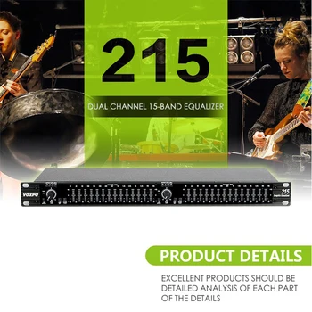 

digital karaoke audio dsp effectro karaoke stereo amplifier equalizer EQ 215 Dual Channel 15-Band Equalizer