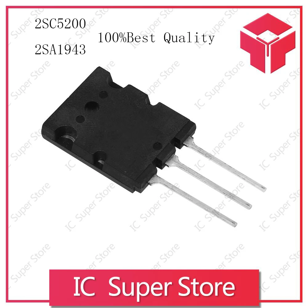 

20PCS/Lot A1943 C5200 2SC5200 2SA1943 audio pair tube 10PCS*1943+10PCS* 5200 TO3PL 100% New and Make in China