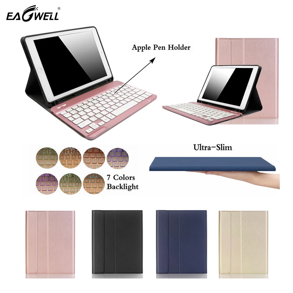 7 Colors Backlit Light Detachable Wireless Bluetooth Keyboard + Case For iPad 9.7 2017/2018 For iPad Pro 9.7 For iPad Air/Air2 7 Colors Backlit Light Detachable Wireless Bluetooth Keyboard + Case For iPad 9.7 2017/2018 For iPad Pro 9.7 For iPad Air/Air2