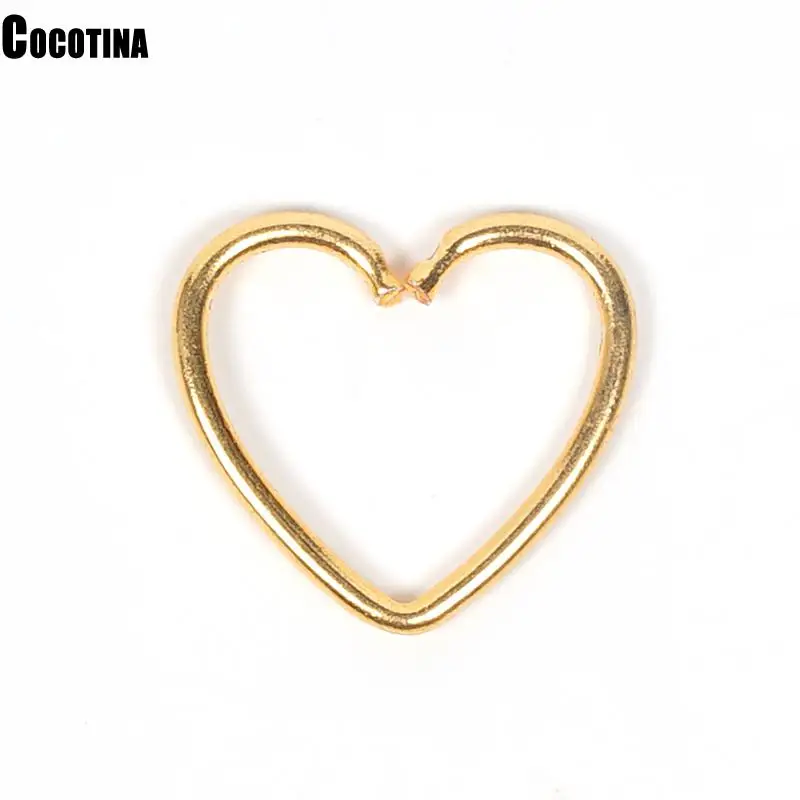 

1Pc Heart Shaped Earring Piercing Hoop Helix Cartilage Tragus Daith Ear Studs Lip Nose Rings Piercing Silver Jewelry