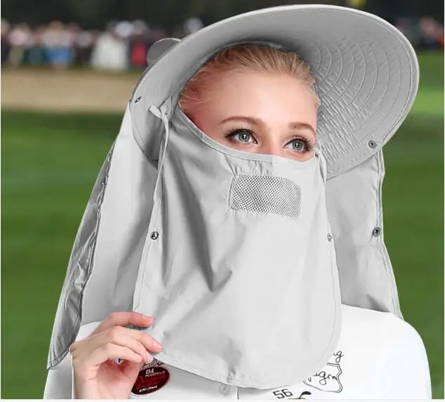 360 угловая защита от ультрафиолета, от Солнца шляпа Для женщин из дышащего материала для гольфа шляпа от солнца с защитой от солнцезащитный крем Гольф Кепки