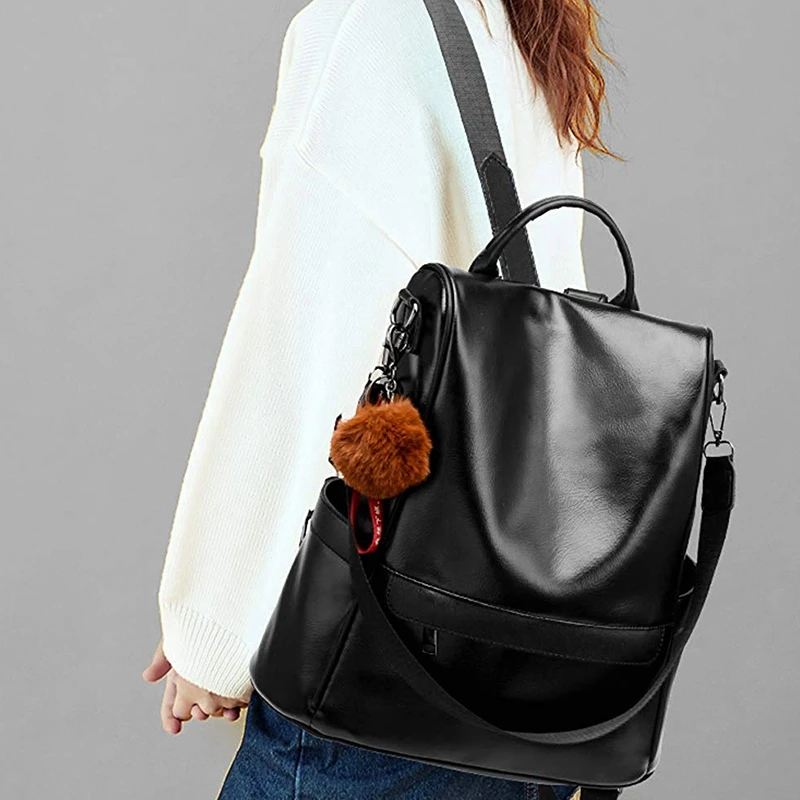 Женская сумка-рюкзак из искусственной кожи Противоугонная Повседневная сумочка сумка на плечо для женщин