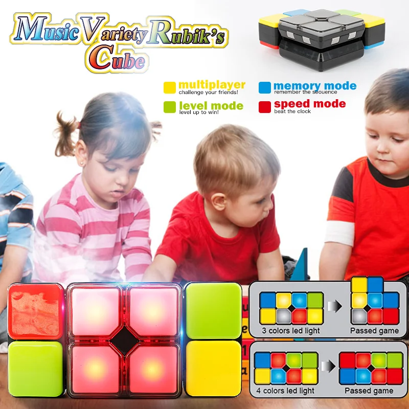

Intelligent Music Magic Cube Puzzle Electronic Variable Magic Cube Educational toys For Children magic cube with Led Light