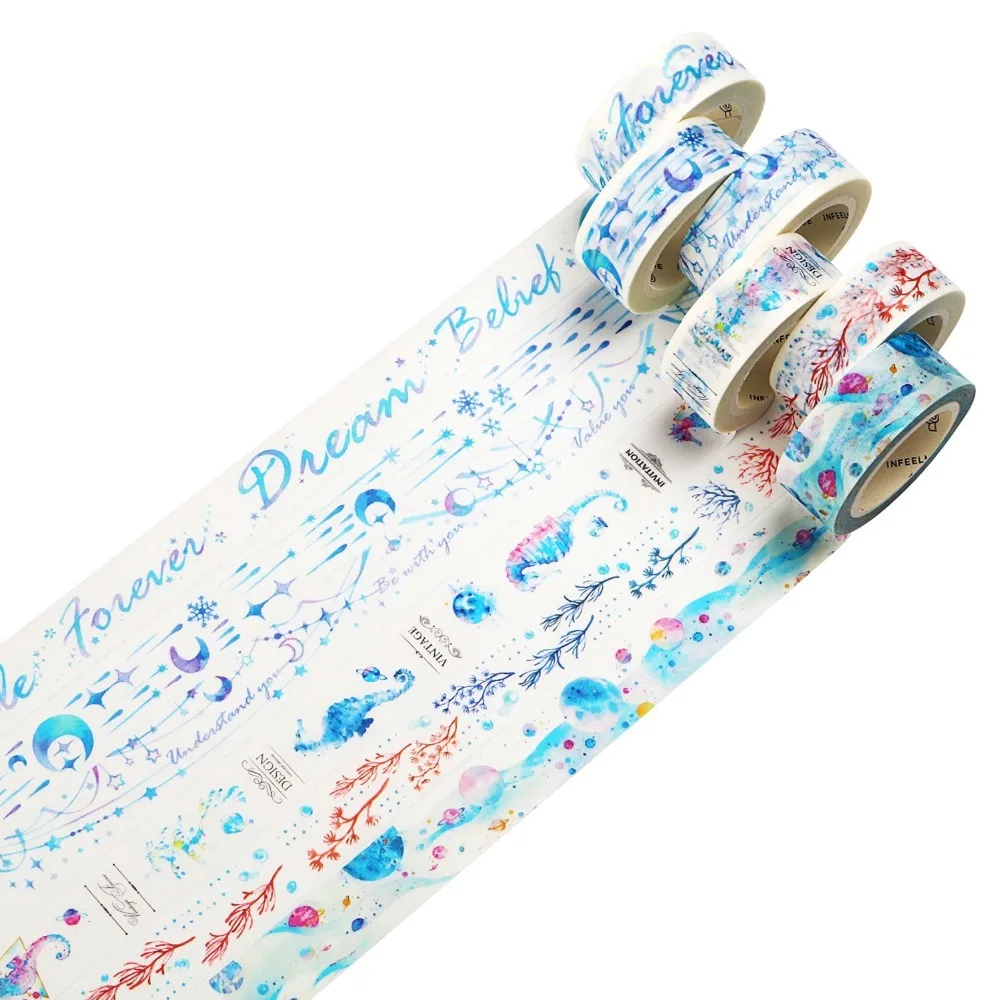 20 стилей фантазия океан звезда клейкая васи лента Kawaii DIY декоративная маскирующая лента для скрапбукинга фотоальбом