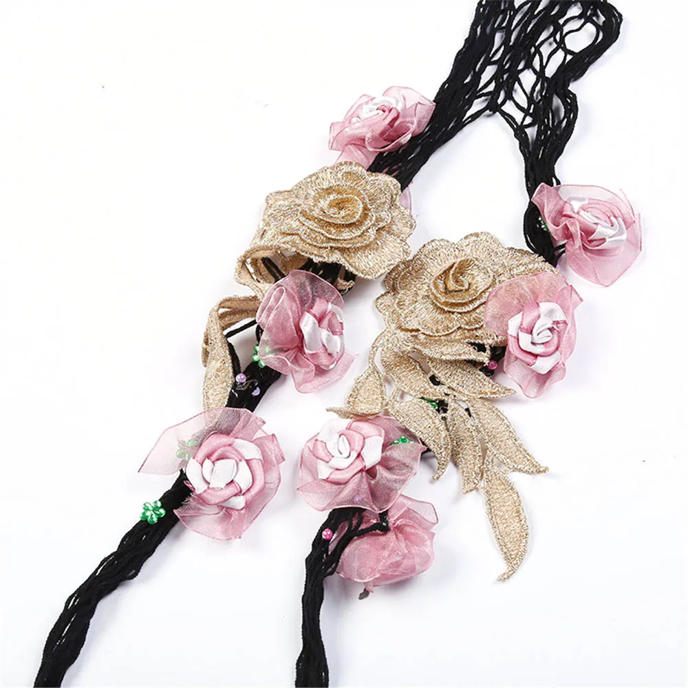 Женские колготки, Классические чулки с вышивкой в виде роз, тонкие женские винтажные колготки, женские Чулочные изделия, колготки в сеточку