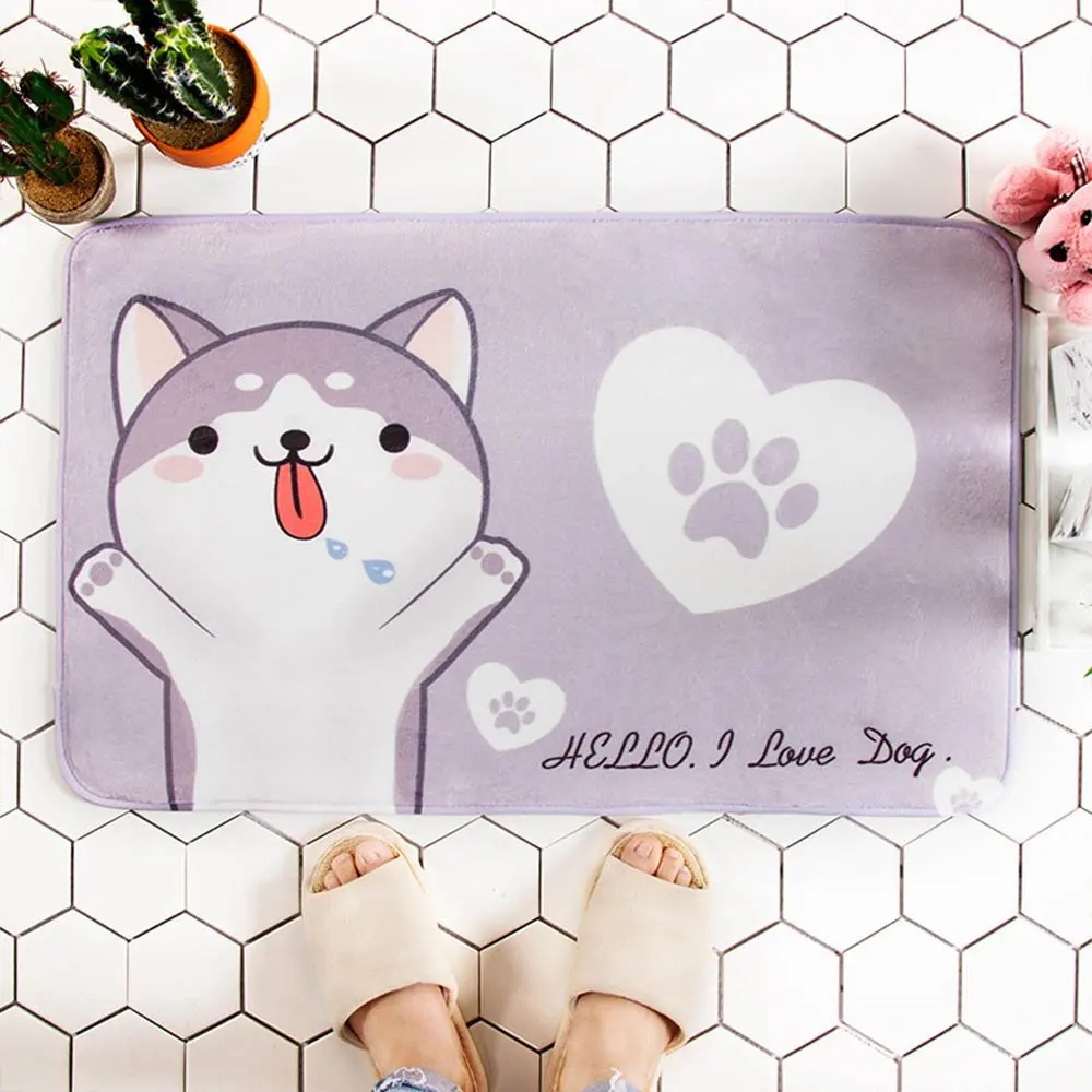 Cartoon Soft Kitchen Mat Absorption Bathroom Carpet Rug Home Living Room Kitchen Door Floor Mat for Toilet Non-slip - Цвет: R