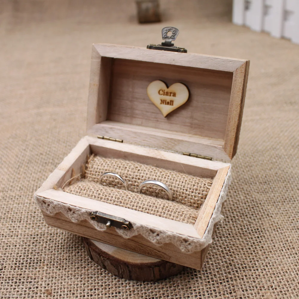 rustic wedding ring box holder custom ring box personalized wedding valentines engagement wooden - Wedding Ring Boxes rustic wedding ring box holder custom ring box personalized wedding valentines engagement wooden - Wedding Ring Boxes