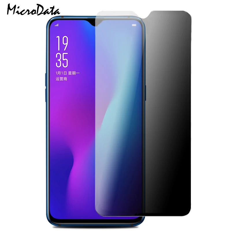 

MicroData 9H For OPPO Realme 3 3 Pro Front Anti Spy Tempered Glass Anti Glare Privacy Anti-spy Screen Protector Protective Film