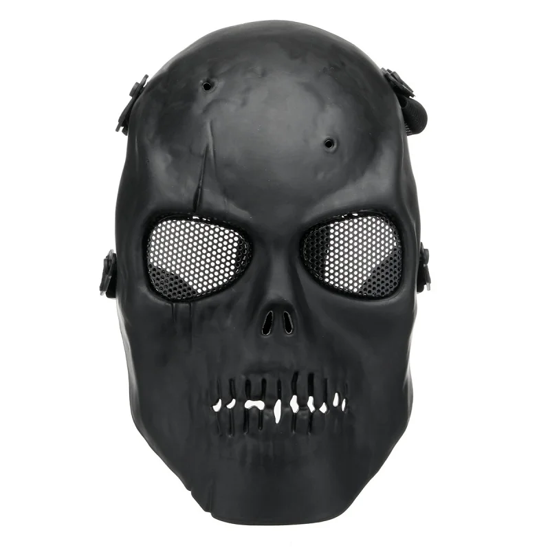 CQC Военная армейская тактическая страйкбольная Череп Скелет полная защитная маска черная CS Охота Пейнтбол Хэллоуин Вечеринка Маска для лица