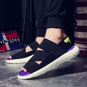 

2019 Fashion high quality men sandals shoes superstar brand footwear male summer designer shoes black men casual shoes rubber