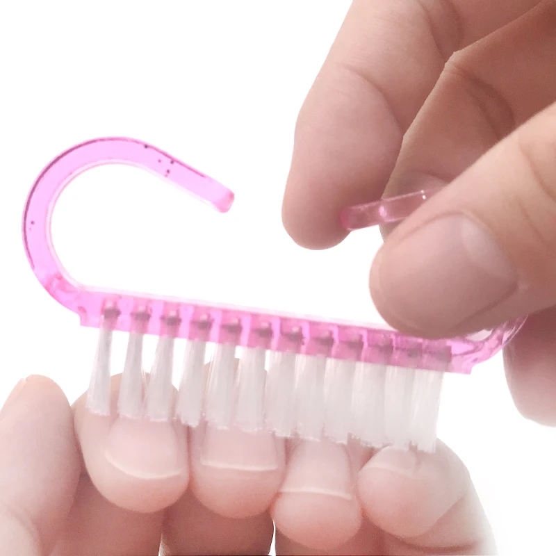Escova de Limpeza do Prego Ferramentas da Arte do Prego Lote Rosa Conjunto Cuidado Manicure Macio Remover Poeira Pequeno Ângulo 100 Pçs - Cor 12 limpeza do prego conjunto cuidado manicure macio