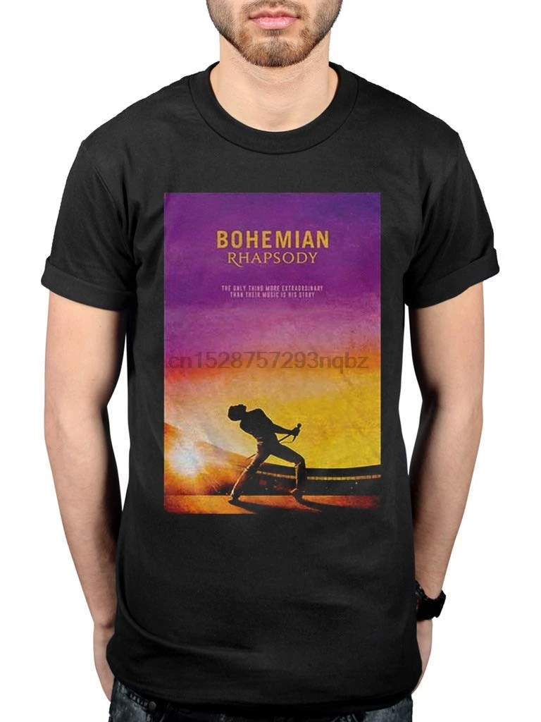 Для Мужчин's queen Bohemian Rhapsody футболка альбом группы мы будем РОК ВЫ (2) | Мужская