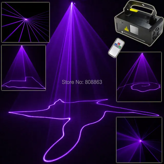 violet purple laser lines beam scans remote dj dance bar xmas party