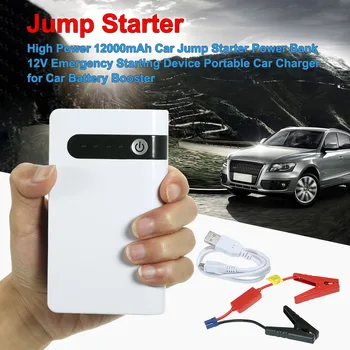 

High Power 12000mAh Car Jump Starter Power Bank 12V Emergency Starting Device Portable Car Charger for Car Battery Booster