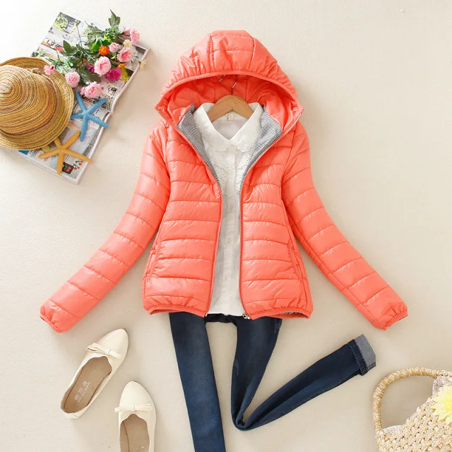 2016 New Autumn And Winter Women’s Hooded Feather Padded CoatDesigner Womens Coats Coat Sale Cotton Women Jacket