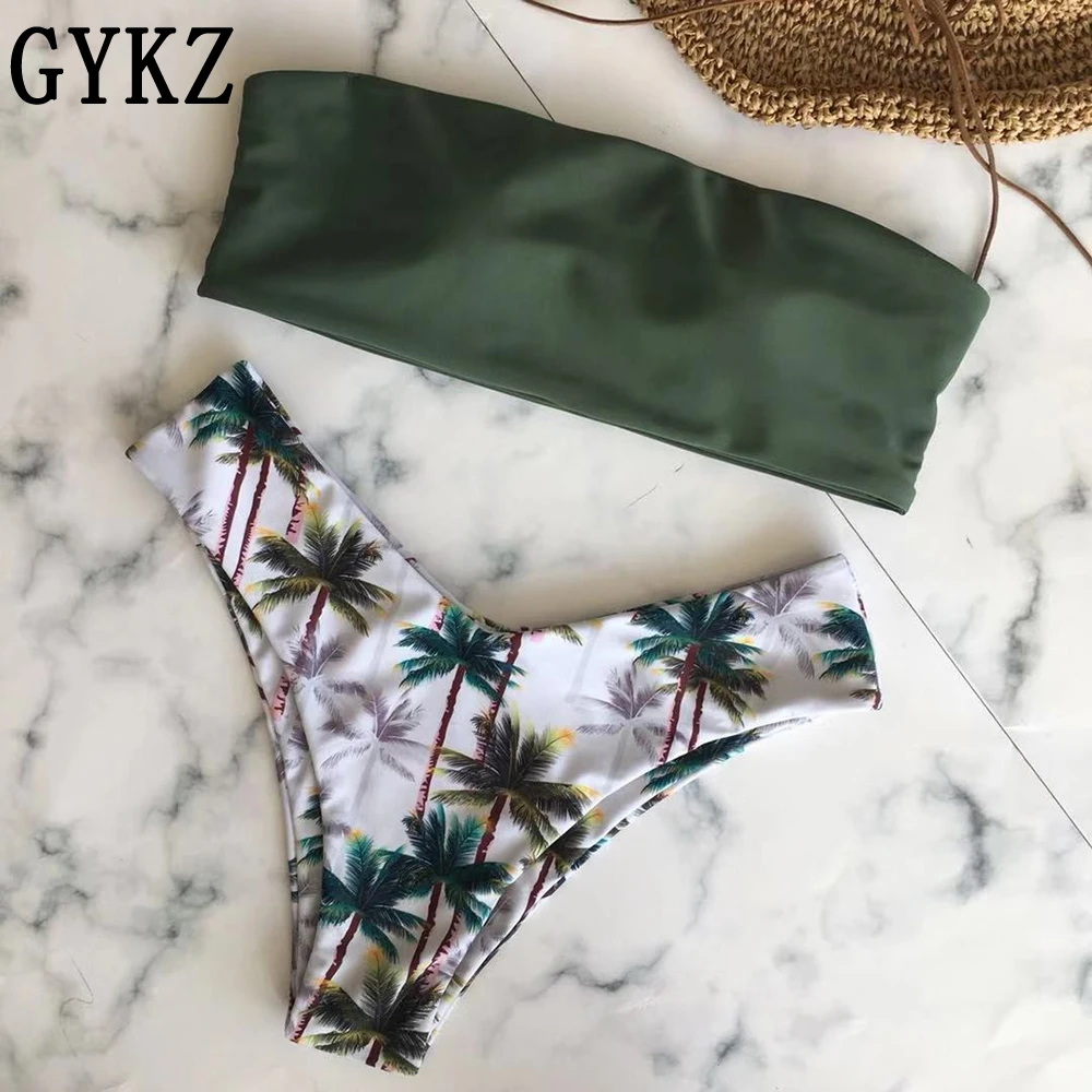 

Sexy bikini thong Swimwear 2019 Women High brazil maillot sexy strapless beach wear Push-Up Padded Bra Beach Bikinis Set bandeau