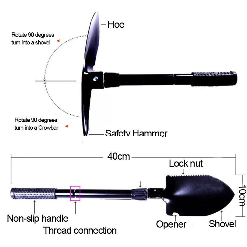 Портативная Складная Многофункциональная Военная лопатка, пила Trowe, Кирка, лопата для выживания, лопата, аварийный инструмент, Саперная Лопата