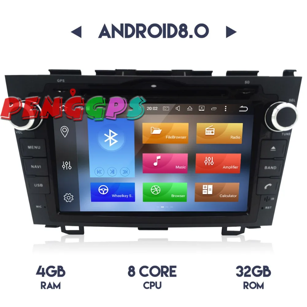 Android 8.0 4GB RAM 7.1 2GB Car DVD Player GPS Navigation For Honda CRV CR-V 2006-2011 Stereo Multimedia Audio Satnav | Автомобили и