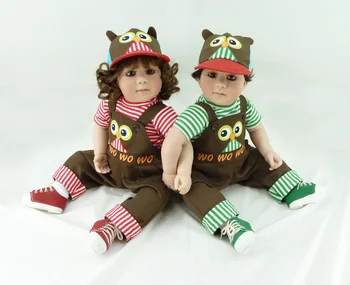 

About 50cm Silicone Vinyl Reborn Baby Doll toys sleeping girl and boy doll handmade lifelike fashionable soft baby gifts