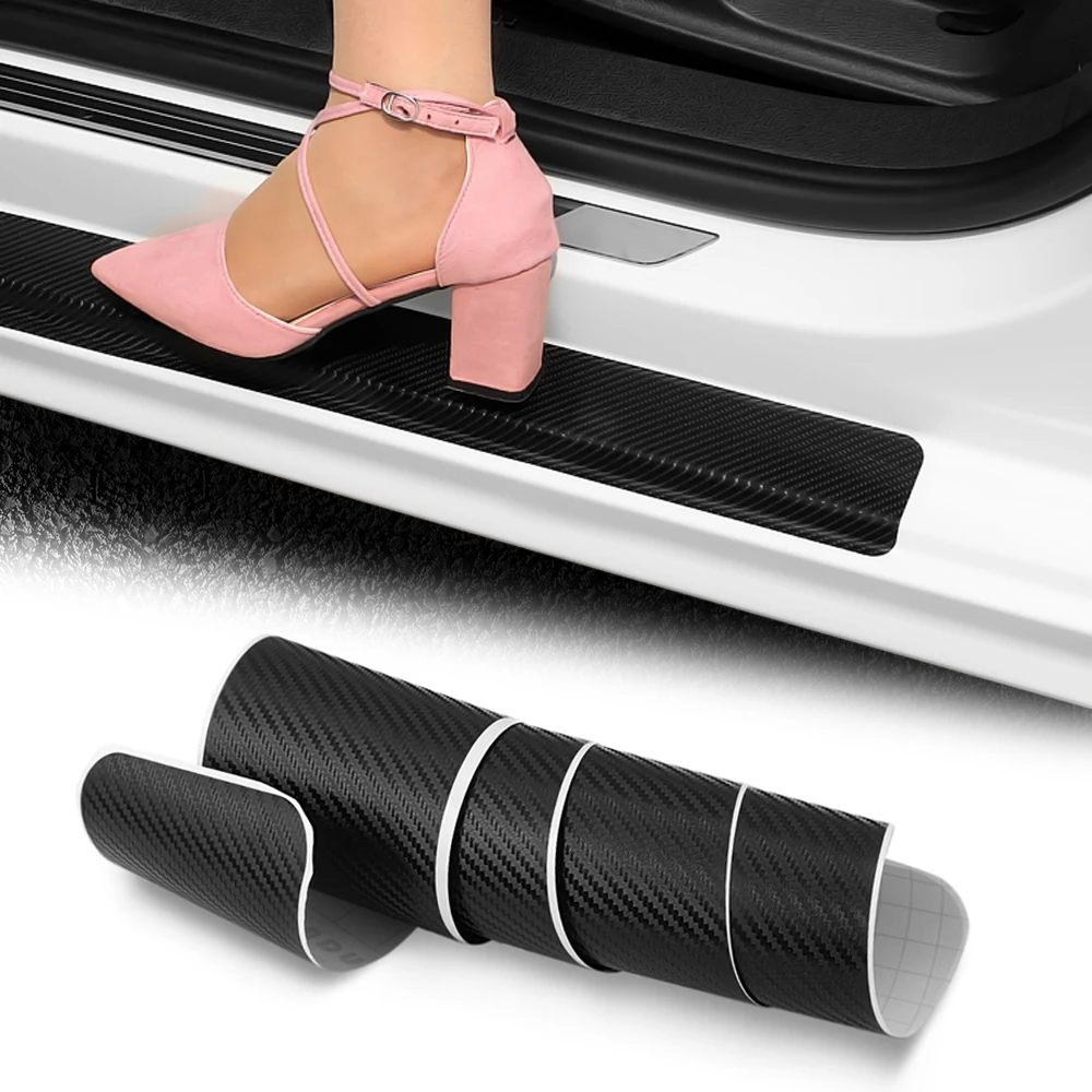 

4PCS Waterproof Carbon Fiber Sticker Protective for Peugeot 307 508 2008 3008 Car accessories Automobiles