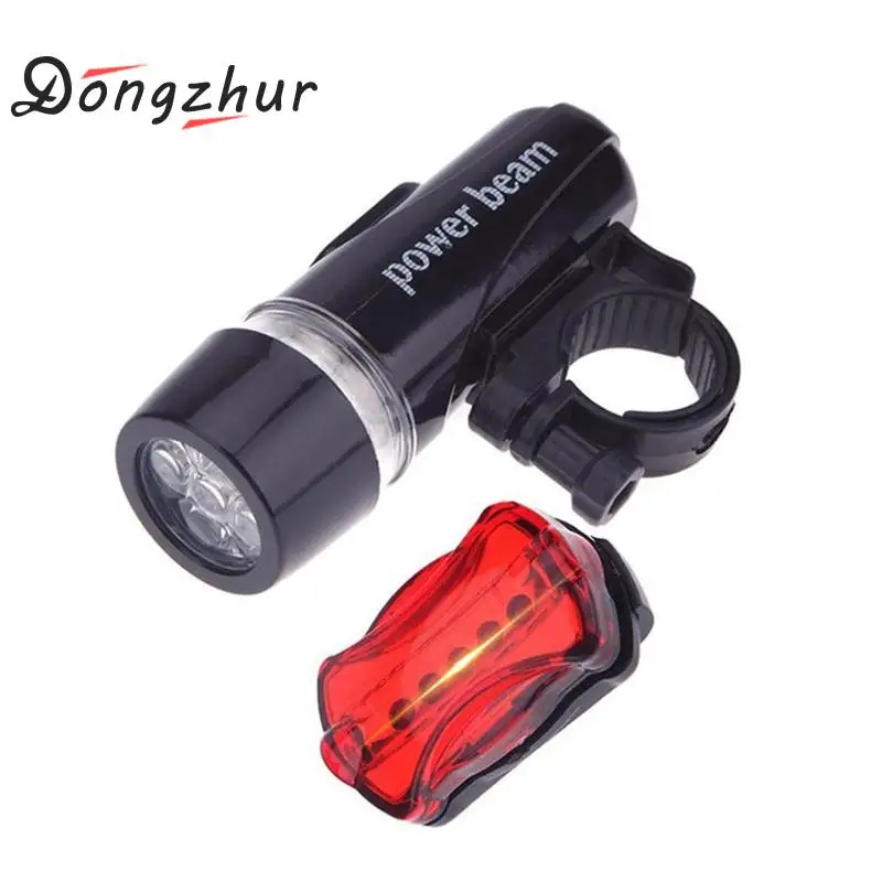 5 LED Lamp Bike Bicycle Front Head Light Rear Safety Flashlight