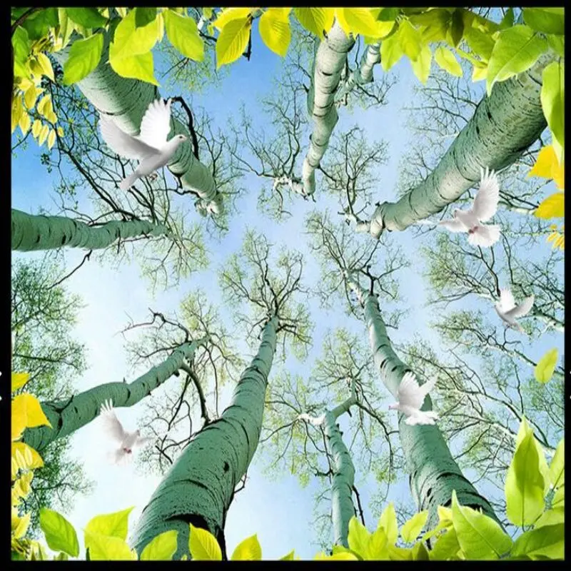 Us 30 72 Large Custom Mural Wallpaper Trees Leaves Birds Wallpapers Living Room Bedroom Fashion Ceiling Wall Paper In From Home Us 30 72 Large Custom Mural Wallpaper Trees Leaves Birds Wallpapers Living Room Bedroom Fashion Ceiling Wall Paper In From Home