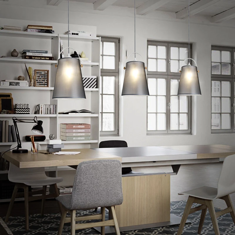 

Modern simple Pendant Lights one head cloth art warm porch study bedroom bedside sweet table dining-room lamp droplight LU808140