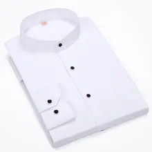 Мужская рубашка, мужская деловая Повседневная модная Однотонная рубашка с длинным рукавом, мужская деловая рубашка