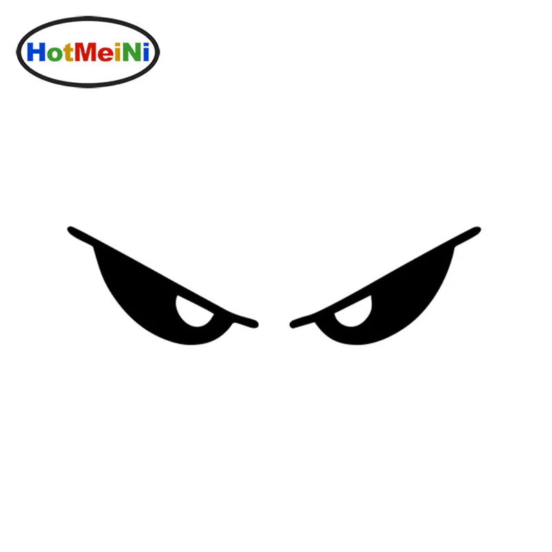 HotMeiNi 14 * 4 CM Kesan Mata Personaliti Motosikal Helmet Putih atau Hitam Fesyen Classic Vinyl Decal Aksesori Pelekat Kereta