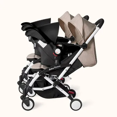 

Twin baby stroller lightweight folding detachable sitting lie newborn multi-function dragon and baby baby double gift basket