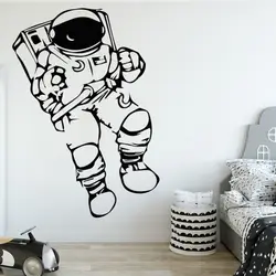Бесплатная доставка Мода Астронавт наклейки на стену гостиная задний план съемное настенное украшение стены книги по искусству домашняя