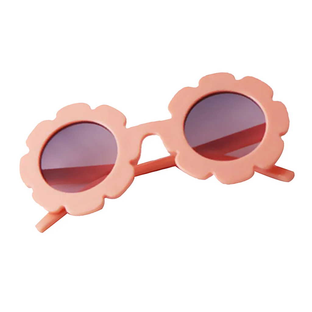 Hot Sale Summer Cute Sun Flower Kids Children Baby Boy Girl Soft Plastic UV400 Classic Vintage Holiday Sunglasses Headwear Acc