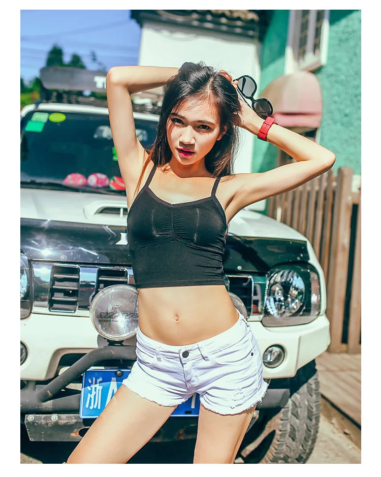 Jeans para as Mulheres Brancas de Verão Nova Chegada Magros Shorts Casual Meninas 2020 Buraco Sexy Cintura Baixa Jeans Sólida 6 Cheap Shorts