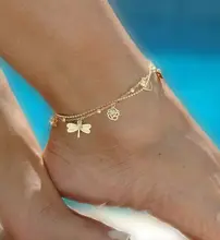 Phesee 7 Style Summer Trend Hot Sale Flower Leaves Butterfly Hand Infinite Anklets For Women Jewelry Gifts Wholesale 724