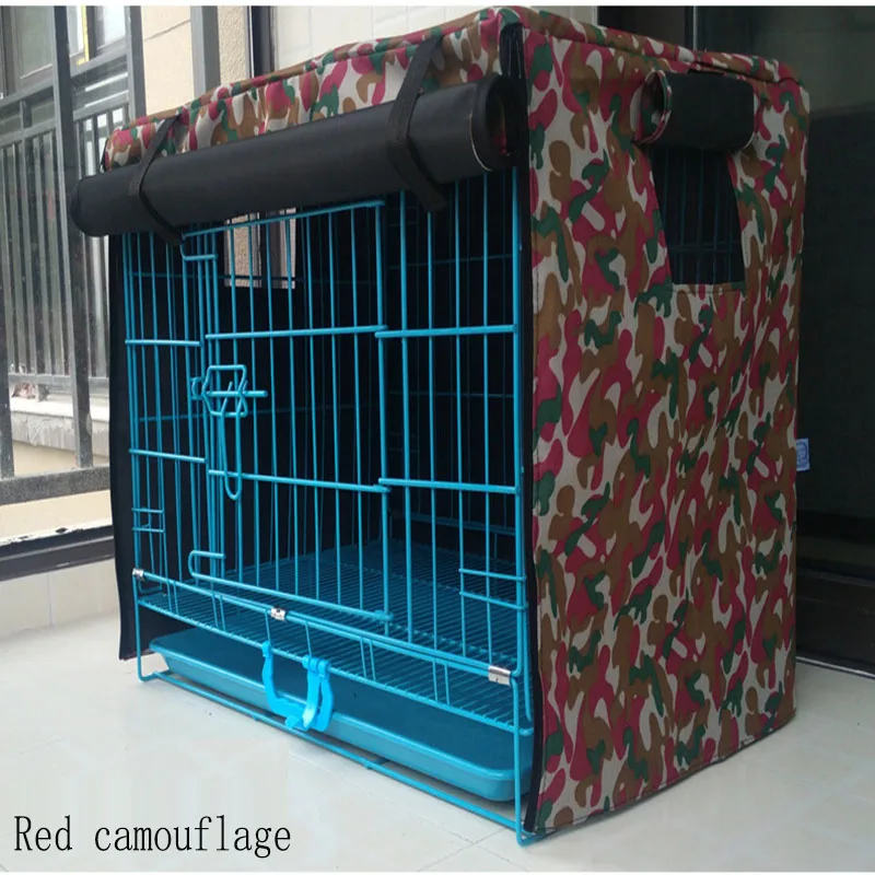 Прочный принт моющиеся клетки для собак аксессуары для будки водонепроницаемый Оксфорд щенок толстое одеяло без клетки - Цвет: red camouflage