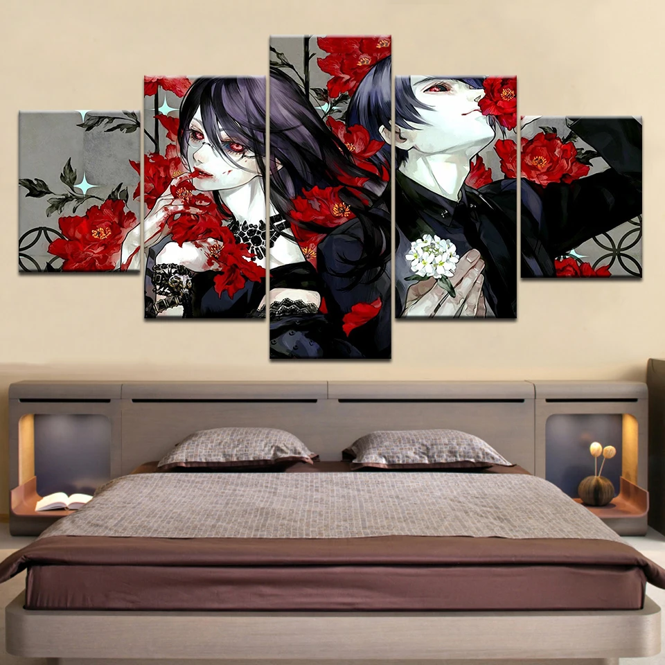 Tokyo-Ghoul-Anime-5-Panel-HD-Print-wall-posters-Canvas-Art-Painting-For-home-living-room (1)