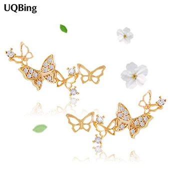 

2016 Free Shipping Fashion 925 Sterling Silver Butterfly Stud Earrings Jewelry Pendientes Brincos